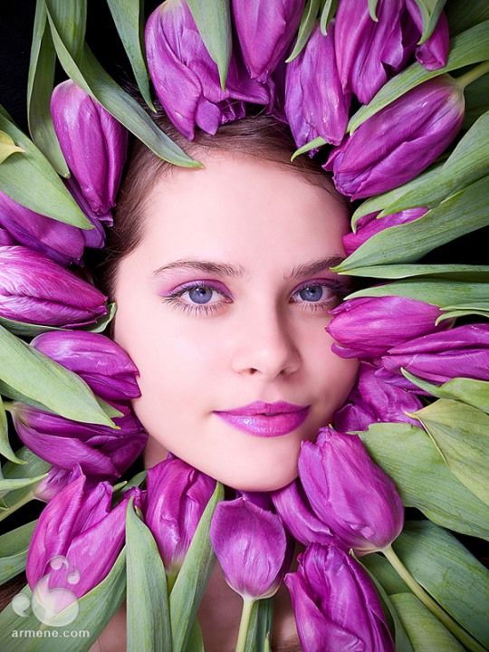 Wedding - Makeup By Olga Zavershinskaya using purple color.