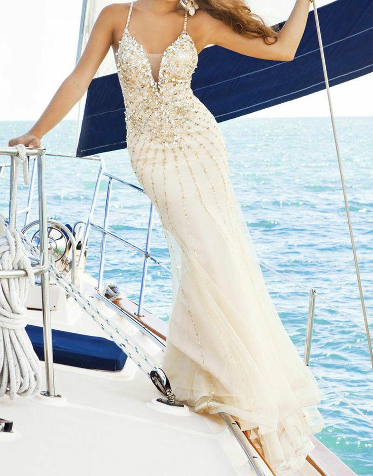 Wedding - New Mermaid Beades Wedding Dress Bridal Gown Custom Size 4 6 8 10 12 14 16 18   