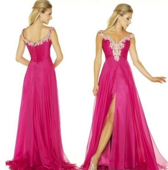 Wedding - Bridesmaid Dress along with the front slit.