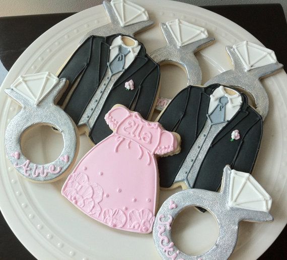 Wedding - Decorated Wedding Party Cookies, Personalized Will You Be My Bridesmaid Cookies, Groomsmen, Flower Girl, Ring Bear