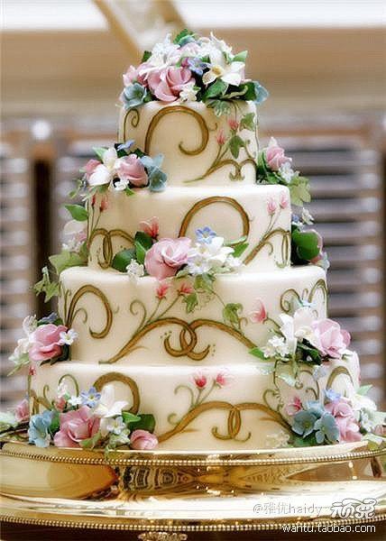 Wedding - Garden wedding cake