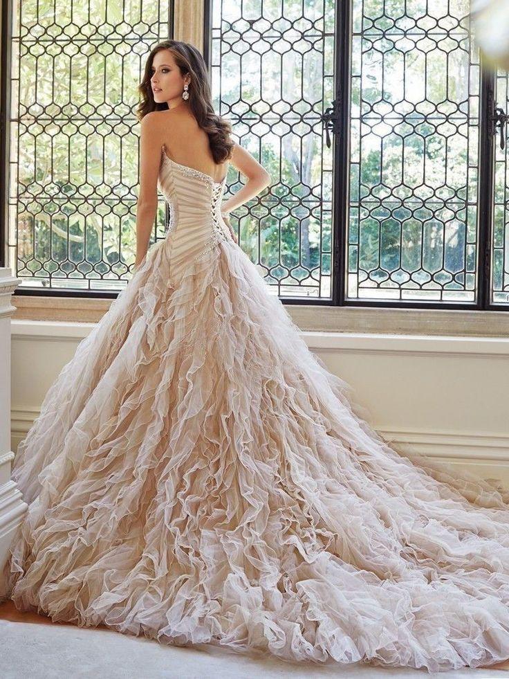 زفاف - 2014 Newly Charming Wonderful Top Grade Mermaid Design Wedding Dress Custom Made