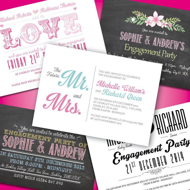 Hochzeit - Personalised Engagement Invitations * Vintage Script Love Designs