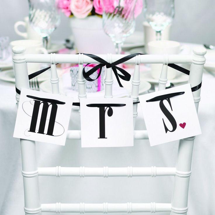 Mariage - Hortense Rose Pair Of Mr. And Mrs. Banner Wedding Chair Sashes
