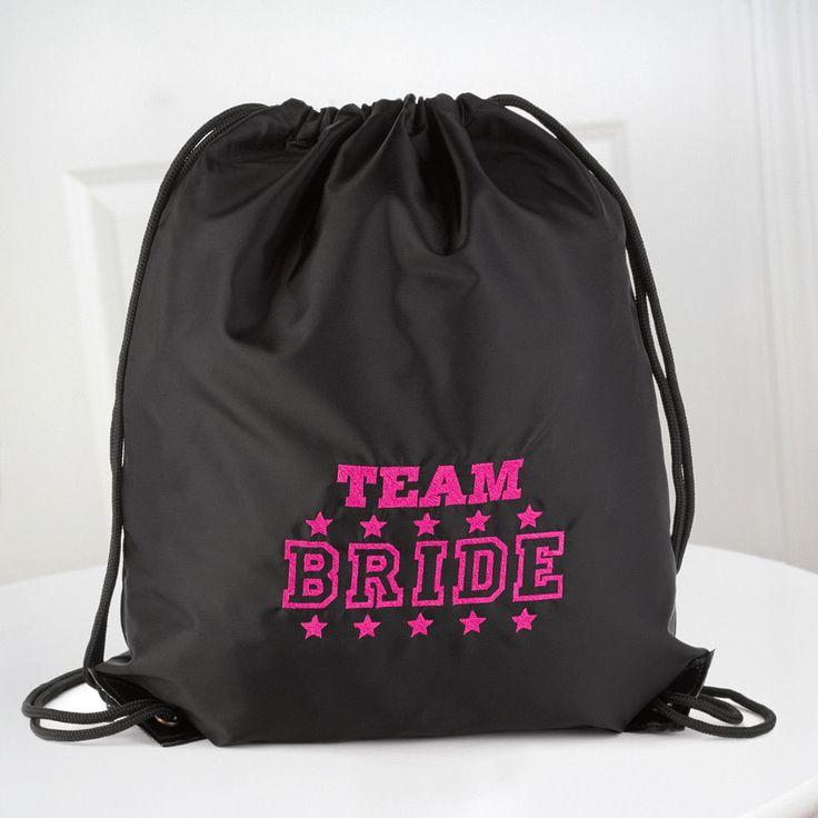 Hochzeit - Hortense Team Bride Or Team Groom Bachelorette Or Bachelor Party Cinch Tote Bag