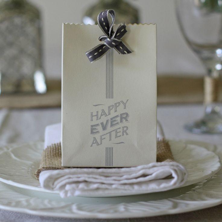 Mariage - 6 X Cream And Grey Wedding Favour Boxes 
