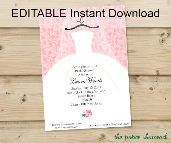 Sample wedding invitation editable