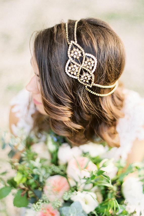 Свадьба - Aleris Bronze Bridal Headpiece Wedding Accessories - New