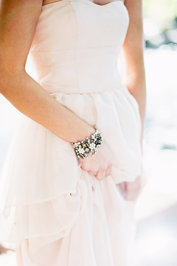 Свадьба - Megara  Bronze Bridal Bracelet Wedding Accessory - New