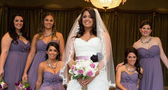 purple bridal sash