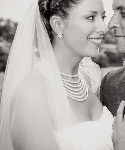 Hochzeit - Bridal Pearl necklace, bridal necklace, wedding necklace, multi strand necklace, back drop necklace, vintage style necklace - New