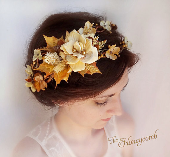 Свадьба - fall hair accessories -  flower crown