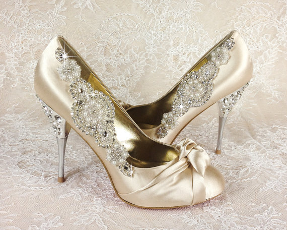 Hochzeit - BEST SELLER Wedding Shoe Clips -  Bridal Shoe Clips