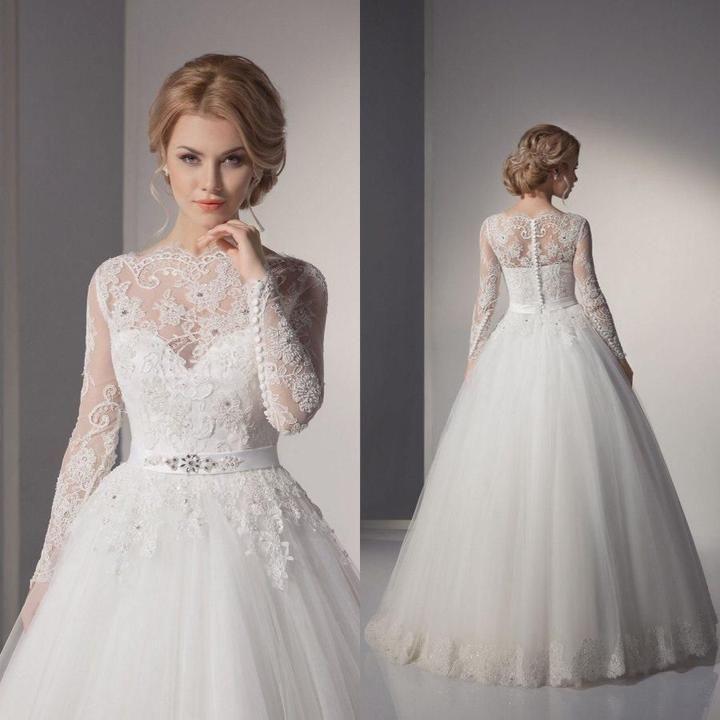 Hochzeit - NEW White/Ivory Lace Wedding Dress Bridal Gown Custom Size 8 10 12 14 16 18 20
