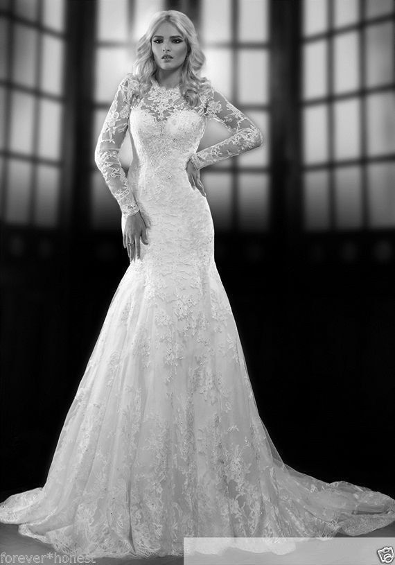 Hochzeit - 2014 New White/Ivory Wedding Dress Bridal Gown Size 4 6 8 10 12 14 16 18 20