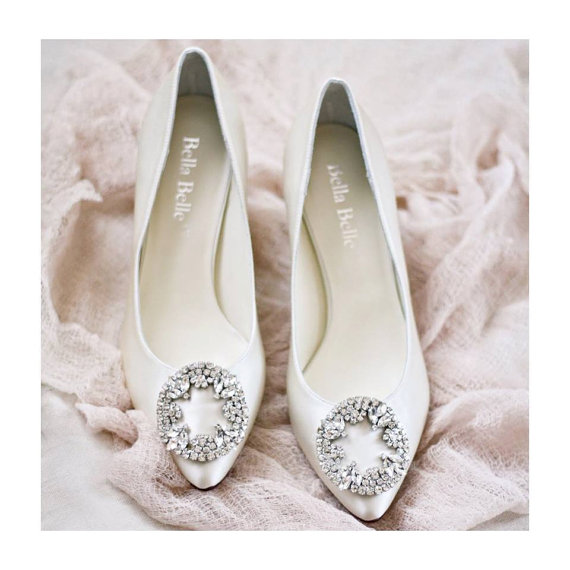 Hochzeit - Ivory Silk Wedding Shoes