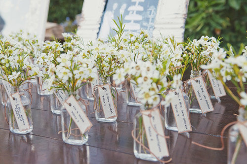 Wedding - Rustic Vintage-Inspired Whimsical Wedding Place Card Favor