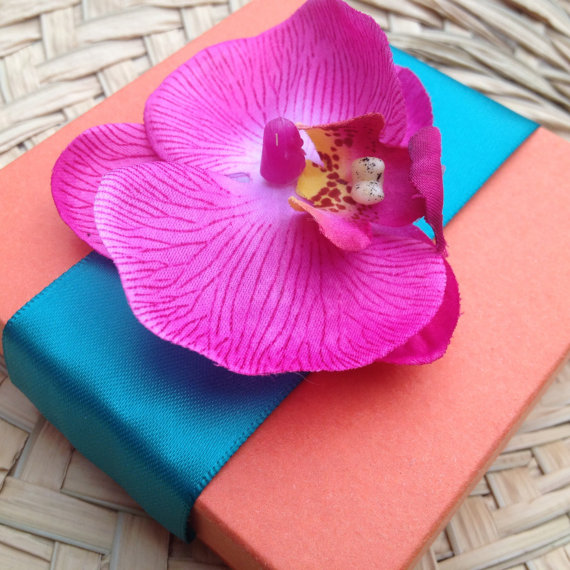 زفاف - Orchid Favor Box