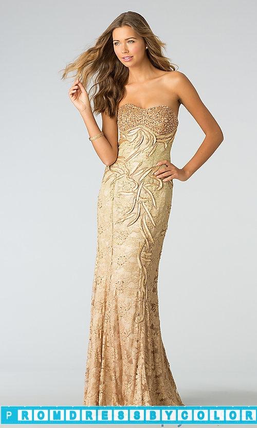 Hochzeit - $208 Designer Prom Dresses - Strapless Formal Gown for Prom at www.promdressbycolor.com