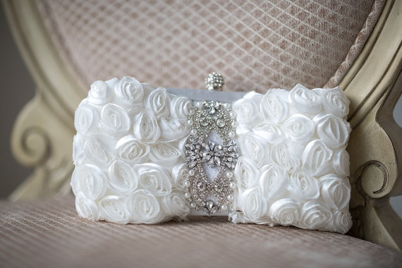 Свадьба - Wedding Clutch, Bridal Purse, Bridal Handbag, Wedding purse, Bridal Clutch - New
