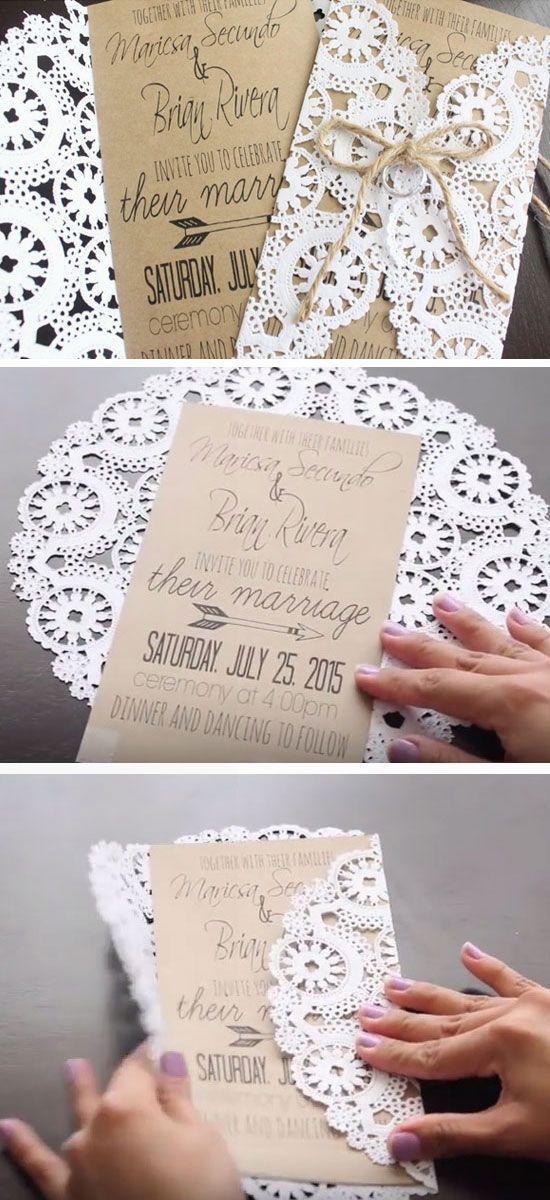 Свадьба - 19 Easy To Make Wedding Invitation Ideas