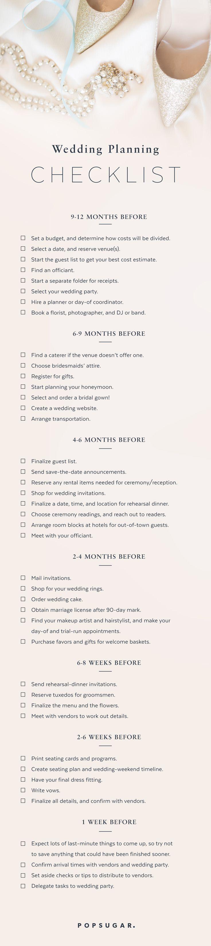 Свадьба - Download The Ultimate Wedding Planning Checklist!