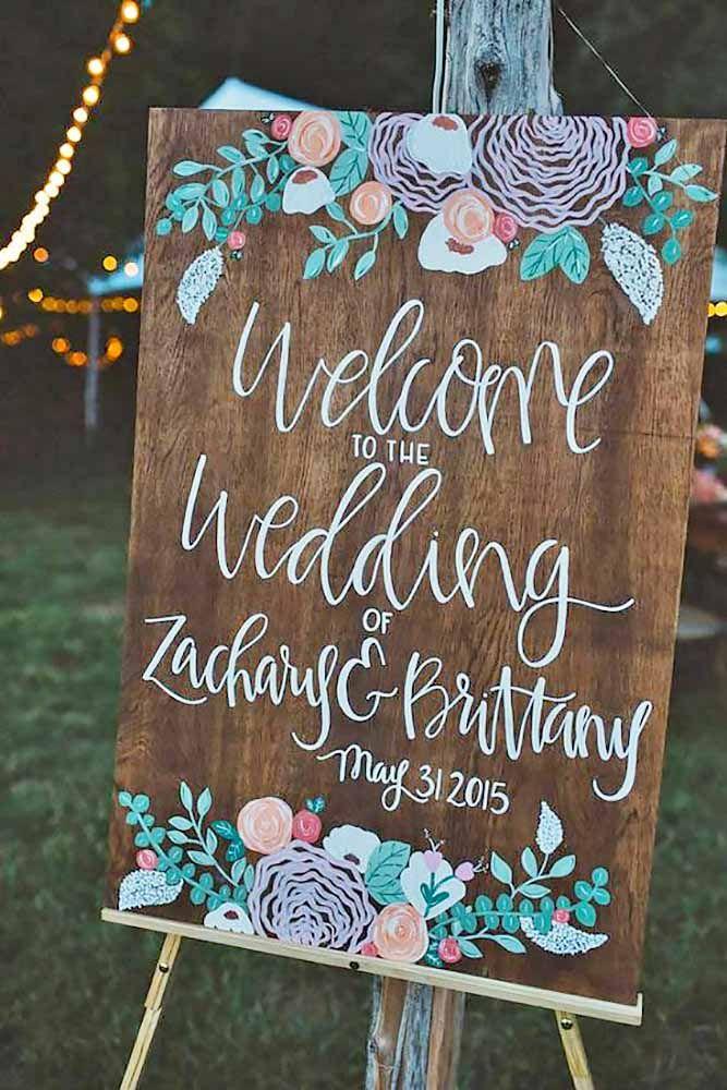 زفاف - 24 Most Popular Rustic Wedding Signs Ideas