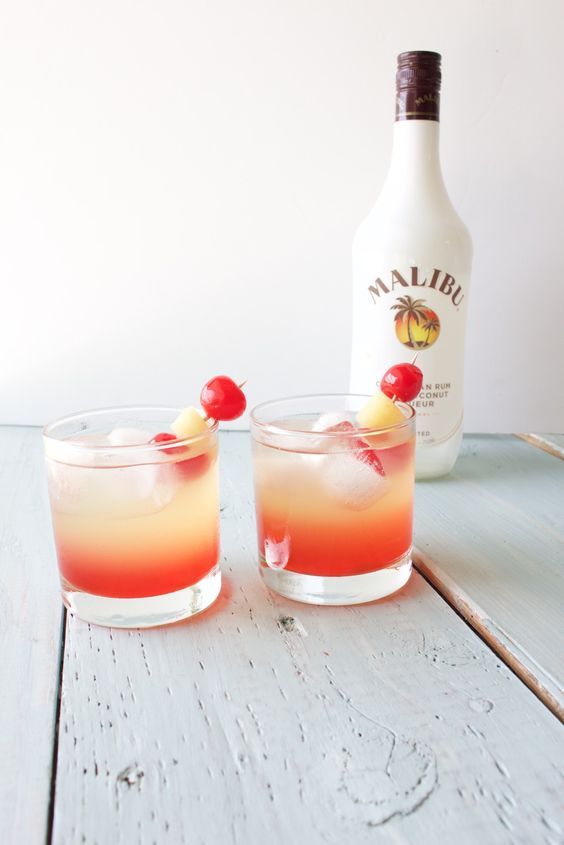 Hochzeit - Malibu Sunset Cocktail