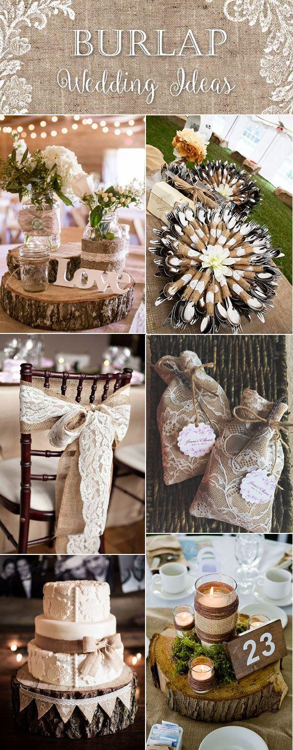 Mariage - Top 20 Country Rustic Lace And Burlap Wedding Ideas (Including Invitations And Favors)