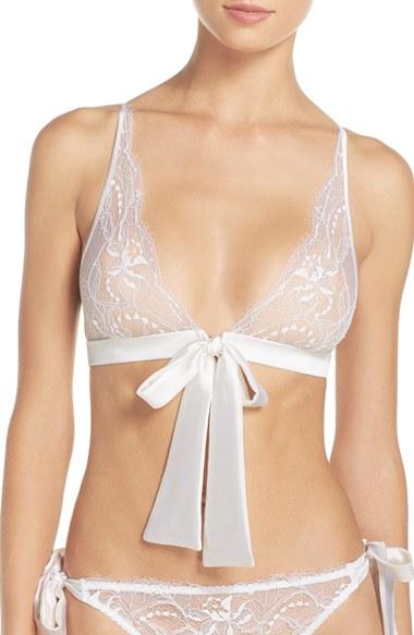 Mariage - Fleur of England Tie Front Triangle Bralette 