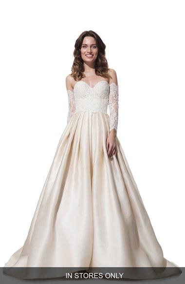 Hochzeit - Olia Zavozina 'Clara' Lace & Silk Organza Ballgown Dress (In Stores Only) 