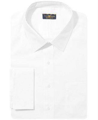 Свадьба - Club Room Club Room Estate Big and Tall Wrinkle Resistant White French Cuff Shirt