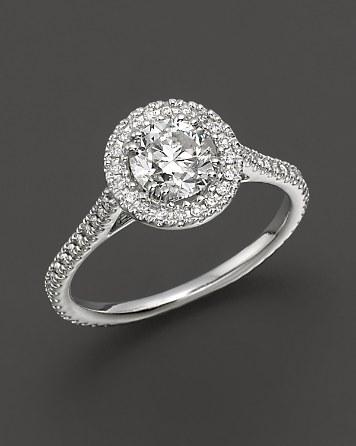 Mariage - Bloomingdale&#039;s Diamond Engagement Ring 18 Kt. White Gold, 1.25 ct. t.w.