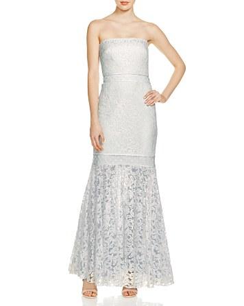 Hochzeit - Tadashi Shoji Strapless Lace Gown - 100% Bloomingdale&#039;s Exclusive