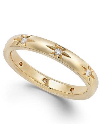 Mariage - Marchesa Star by Marchesa Diamond Star Wedding Band in 18k Gold (1/8 ct. t.w.)