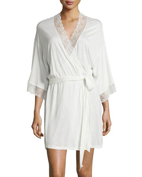 Mariage - Magnolia Lace-Trimmed Robe
