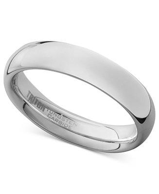 زفاف - Triton Triton Men&#039;s White Tungsten Carbide Ring, Dome Wedding Band (5mm)