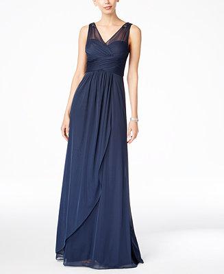 Wedding - Adrianna Papell Adrianna Papell Ruched Embellished Gown