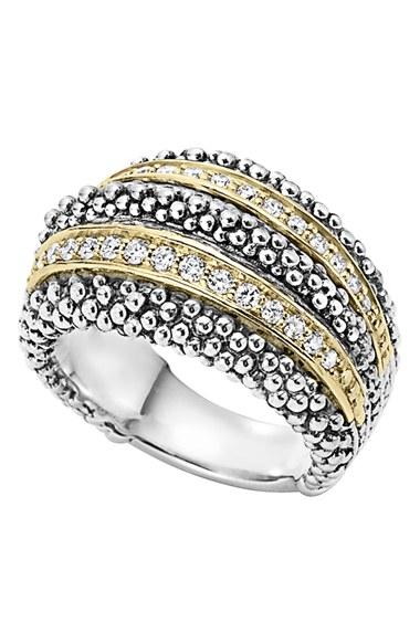 Mariage - LAGOS Diamond Caviar Beaded Ring 