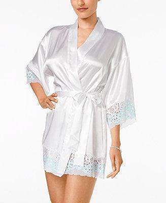 Свадьба - Flora by Flora Nikrooz Flora by Flora Nikrooz Adore Charmeuse and Lace Kimono Robe