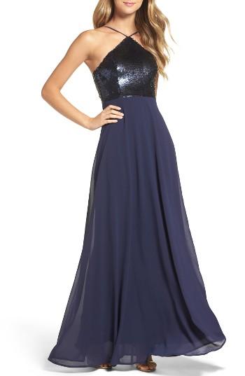 Mariage - Lulus Sequin Chiffon Gown