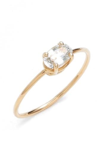 زفاف - Poppy Finch Skinny Stone Sapphire Engagement Ring