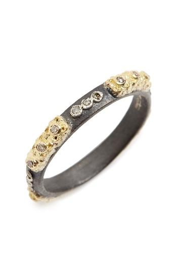 Mariage - Armenta Old World Carved Diamond Stack Wedding Ring