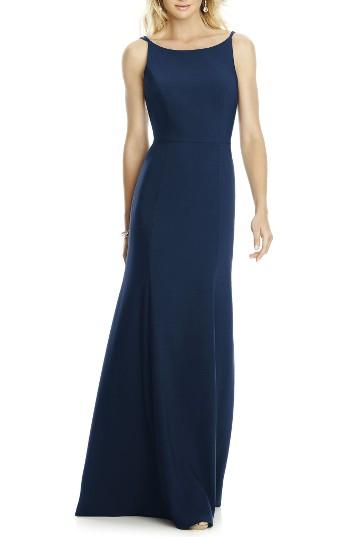 Mariage - After Six Bateau Neck Crepe Gown 