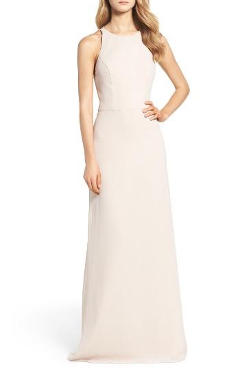 Mariage - Hayley Paige Occasions Crewneck Chiffon Gown