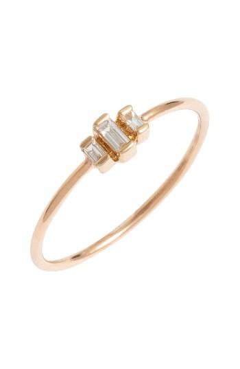 Hochzeit - Zoë Chicco Diamond Baguette Stack Ring