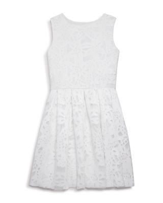 Hochzeit - AQUA Girls&#039; Embroidered Lace Dress, Big Kid - 100% Exclusive