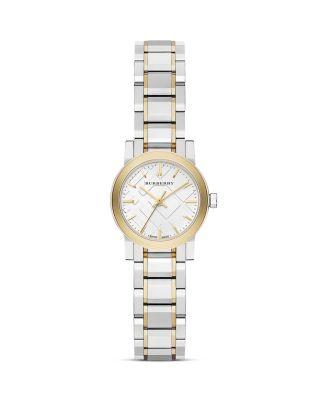 Mariage - Burberry Two Tone Gold Check Bracelet Watch, 26mm