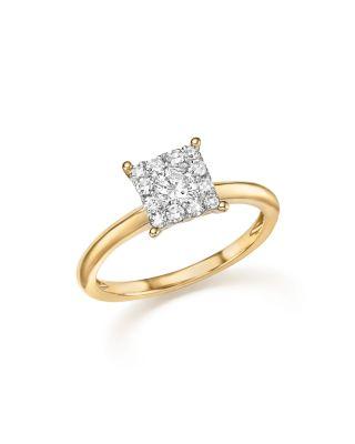 زفاف - Bloomingdale&#039;s Diamond Cluster Ring in 14K Yellow Gold, .50 ct. t.w. - 100% Exclusive