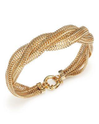 زفاف - Bloomingdale&#039;s 14K Yellow Gold Braided Mesh Bracelet - 100% Exclusive